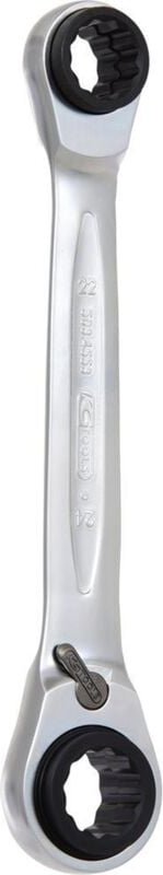 KS TOOLS 4 in 1 GEARplus umschaltbar Doppel-Ratschenringschlüssel 21 x 22 x 24 x 27 mm - 503.4553