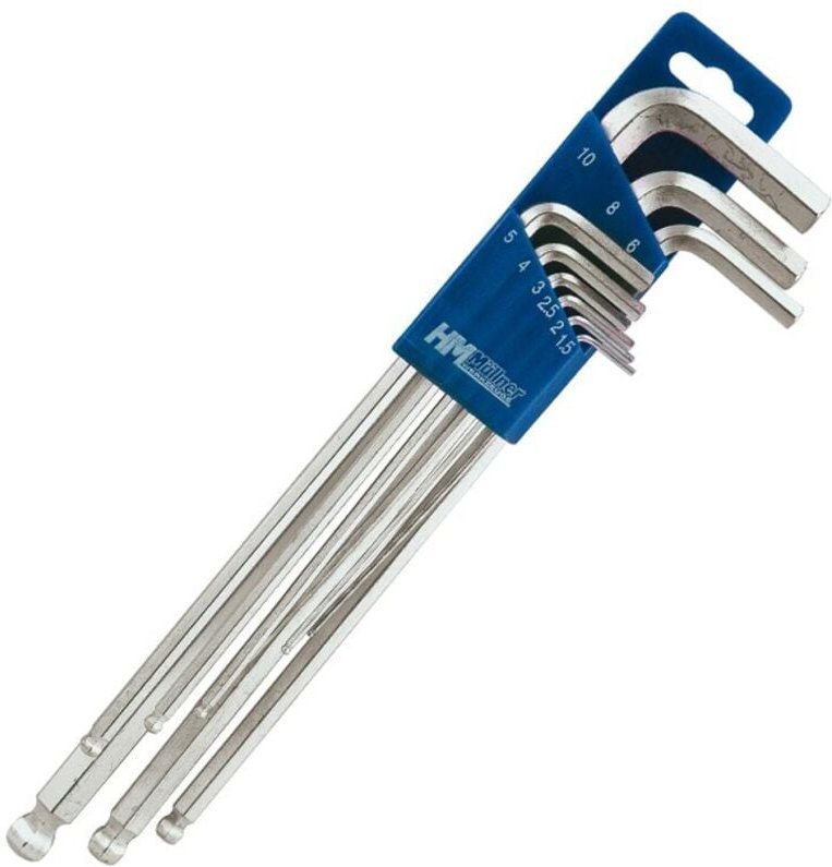 Winkelschraubendreher-Satz KuKo lang 1,5 - 10 mm 9-tlg.