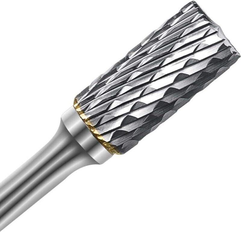 Stück Rotationsfräser, Doppelschnitt, Rotations-Hartmetall-Geradschleiferbit, 6 mm Schaft, 12 mm zylindrischer Kopf, Rot...