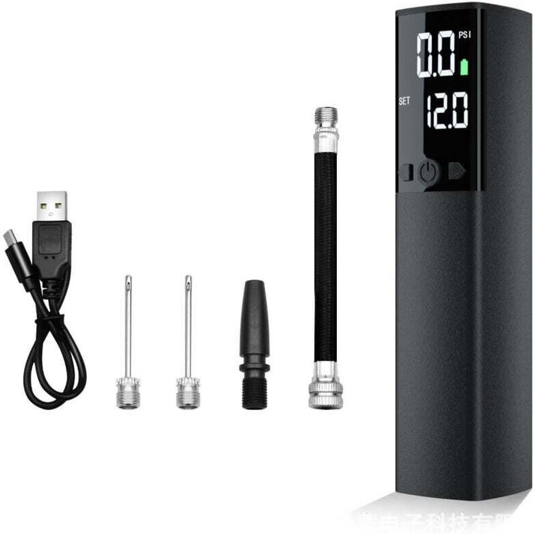 Elektrische Ballpumpe, tragbare automatische Ballpumpe zum schnellen Aufpumpen von Bällen mit präzisem Manometer und dig...