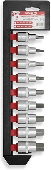 Dogher - Set mit 9 Stk. Innensechskant-Steckschlüssel 1/2 534-051