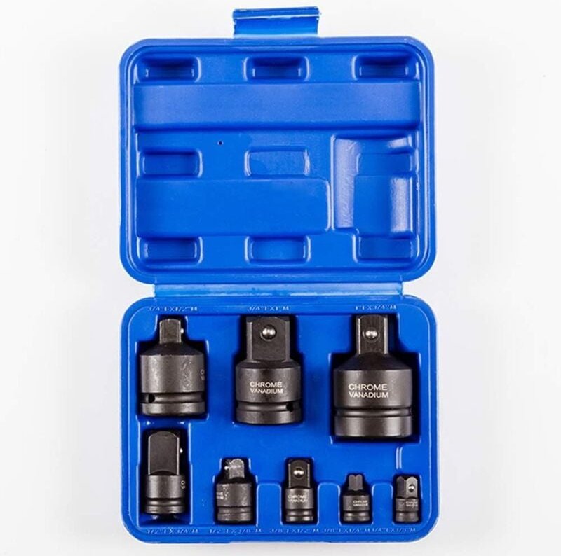 8 tlg Kraft-Stecknuss-Adapter,8-teiliges Schlagadapter-Set