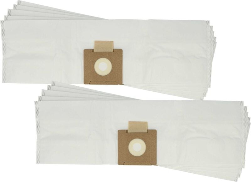 10x Staubbeutel kompatibel mit Floormatic Piccolo Staubsauger - Mikrovlies, 59cm x 17,5cm Weiß - Vhbw