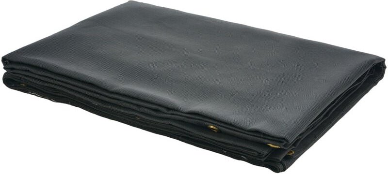 Mophorn-Muldenkipper-Netzplane, 6 x 14 Fuß, PVC-beschichtete, schwarze, strapazierfähige Abdeckung mit 5,5 Zoll großer, ...