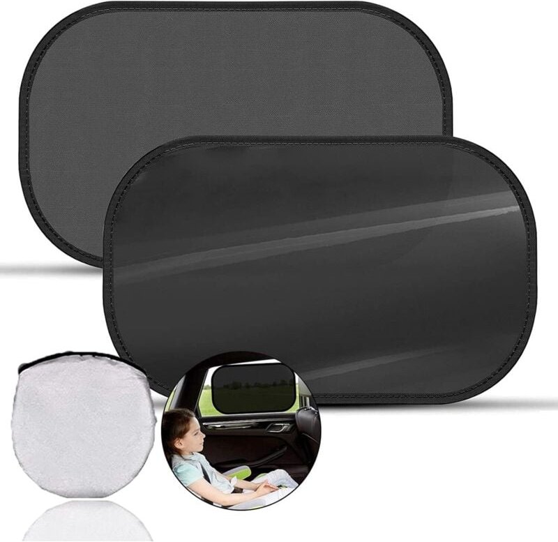 Pare-Soleil Voiture Bébé,Pare-Soleil Auto-Adhésifs pour Enfants,Pare-Soleil pour Bébés(Adsorption Electrostatique) Pose ...