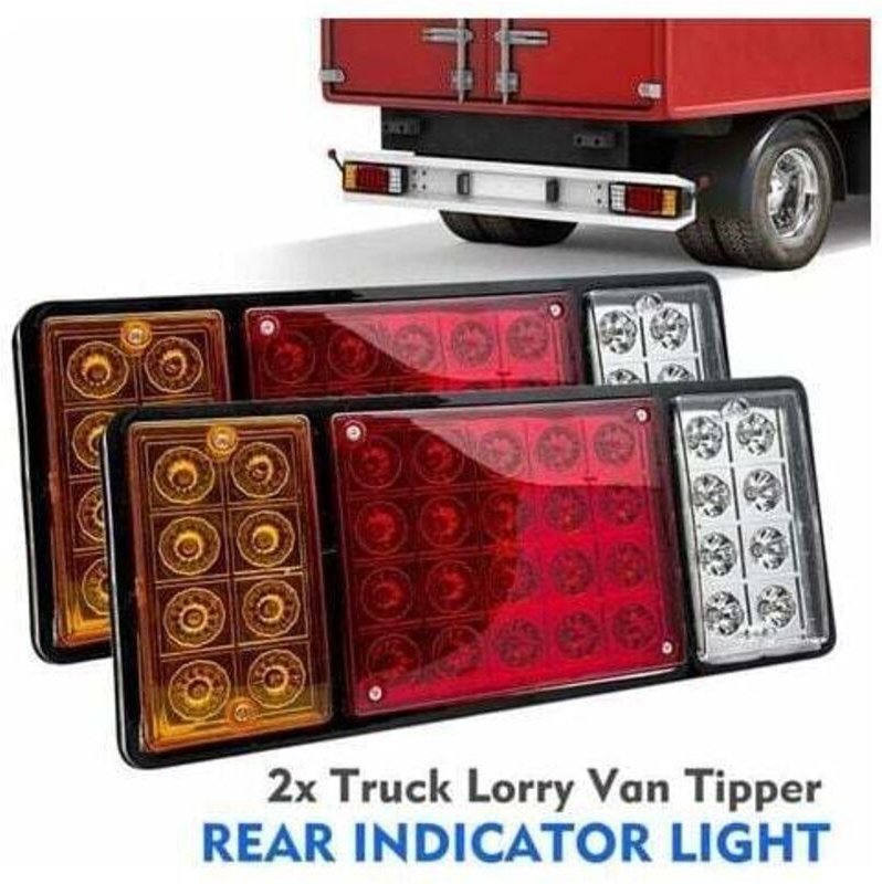 Set mit 2 12V 36 LED Auto-Rückleuchten, Bremslichtern, Blinkern für LKW, Anhänger, Wohnwagen, Transporter, Rückfahrschei...