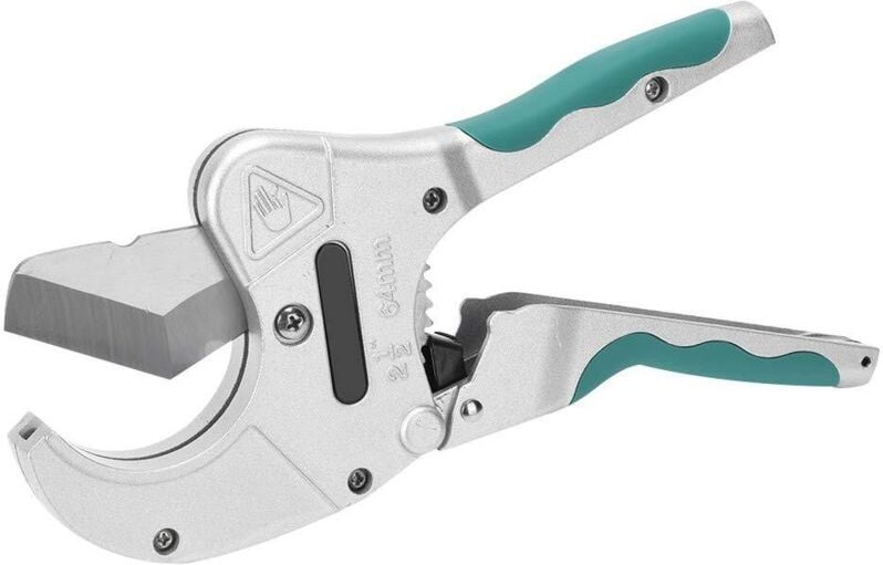 Vtizikl Coupeur de tuyauterie en plastique pour tuyaux à cliquet, ciseaux de coupe de tuyau de 2-1/2in 64mm outil de cou...