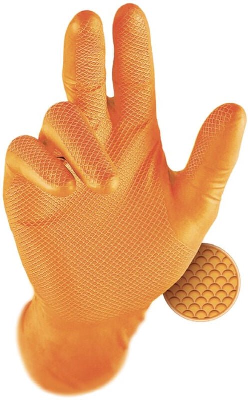 Issaline 246OK orange Grippaz Nitrilhandschuhe - S - Orange