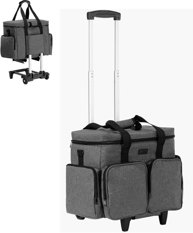 Mophorn Laptoptasche mit Rollen, 15,6-Zoll-Laptoptasche, Aktentasche mit Rollen, abnehmbarem Trolley und Teleskopgriff, ...