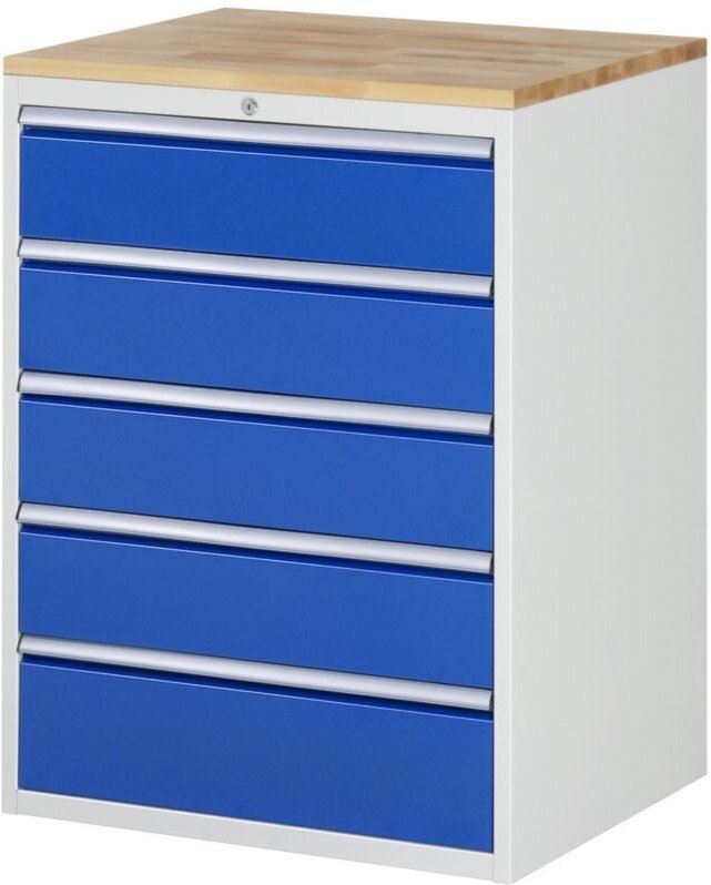 Schubladenschrank Buche-Top und 5 x Schubl.-XL 4x180 1x210mm - RAU