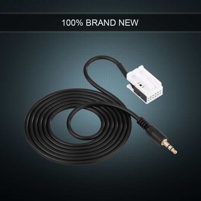 Eosnow Aux im Adapter, Auto-Audioadapterkabel Kabelwäsche resistente klare Sound 12Pin für automatisch Ersatz Mercedes B...