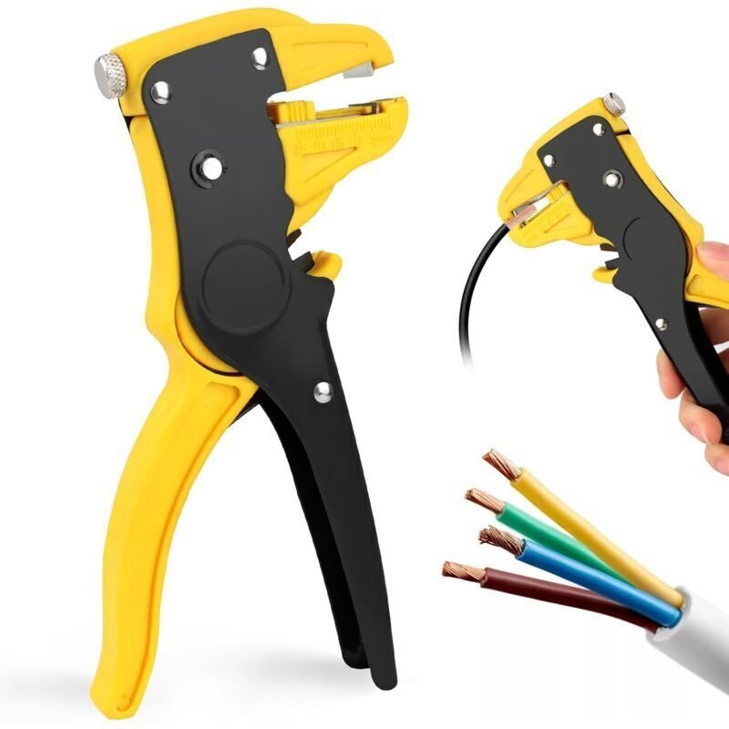 Automatischer 2-in-1-Abisolierer, verstellbarer multifunktionaler elektrischer Abisolierer, Schneidzange, Werkzeug für E...