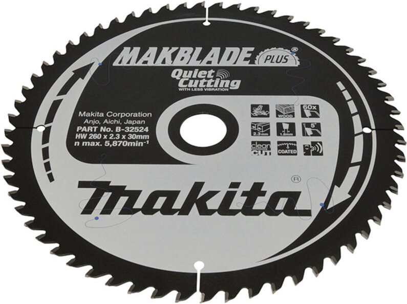 Sägeblatt makblade+ 260x30x60Z - Makita