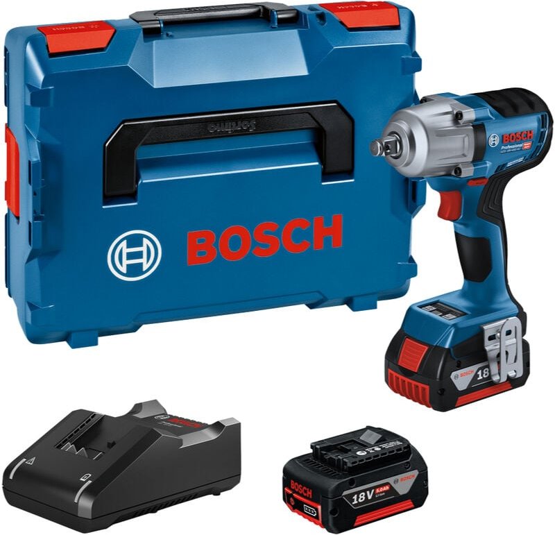 Bosch Akku-Drehschlagschrauber GDS 18V-450 HC, 2x 5,0 Ah + Ladegerät in L-BOXX