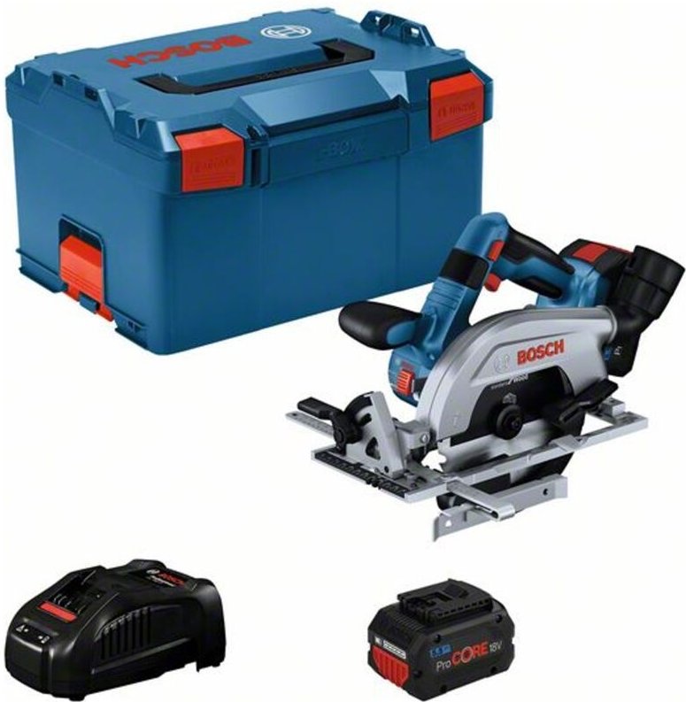 Bosch Akku-Kreissäge gks 18V-57-2 l, 2x 5,5 Ah ProCore + Ladegerät in l-boxx