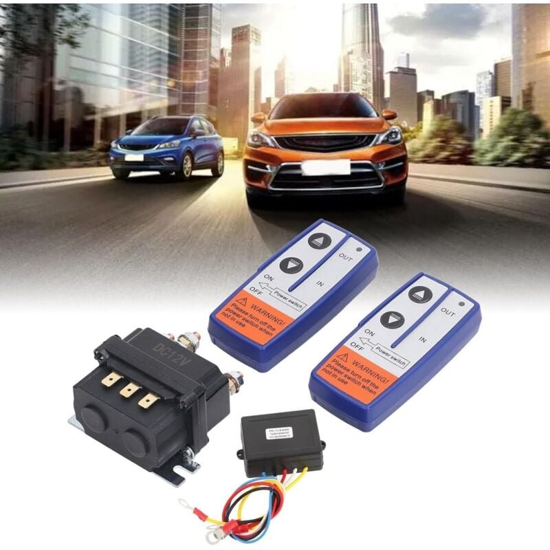 Windenrelais-Set 12 V 250 A mit Fernbedienung, wasserdicht, energiesparend, langlebig, hohe Effizienz, geeignet für Nutz...