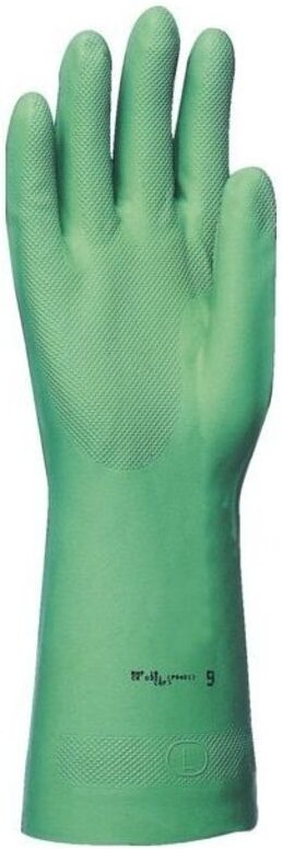 Grüne T7-Nitrilhandschuhe mit Frottee, 30 cm