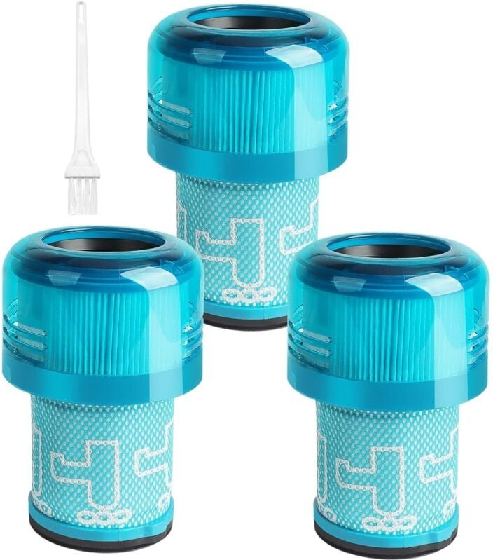 Filter für Dyson V12 Detect Slim Staubsauger,Absolute Extra/Total Clean/Fluffy – Ersatzteil 971517-01– 3 Stück