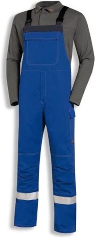 Uvex Multi Function 3661 Schweißer-Arbeitshose - Blaue Latzhose: 44/46