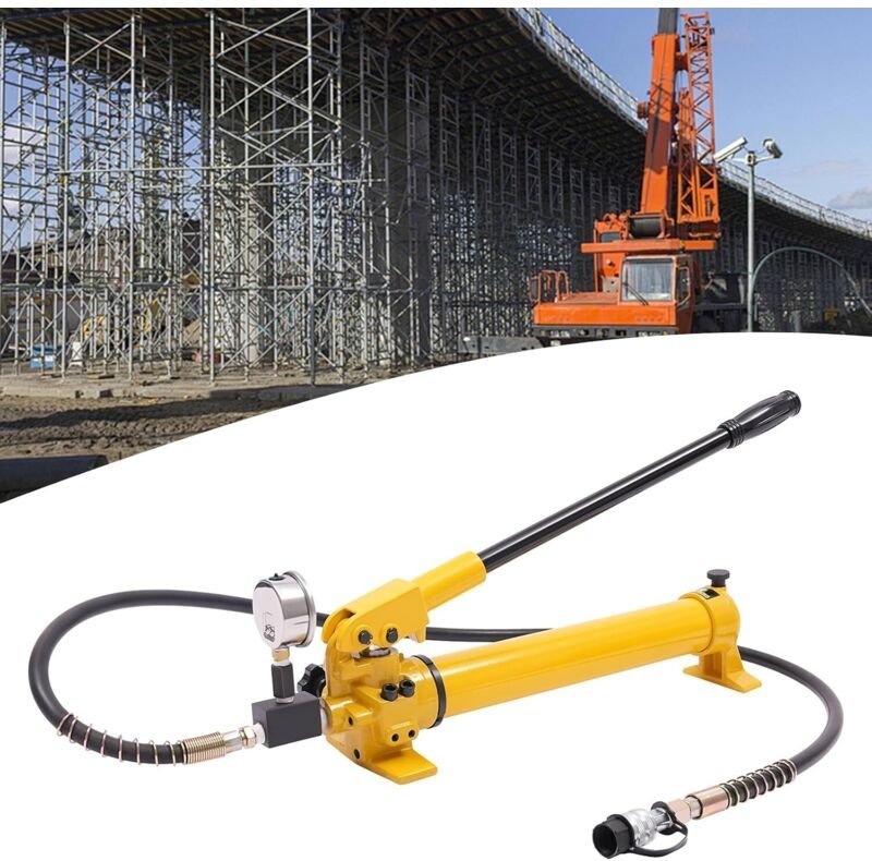 Handhydraulik Handpumpe 700bar 700cc Hydraulik-Handpumpe mit 1.9m Hochdruck-Ölleitung und ZG3/8'' Schnellverbindungsstüc...