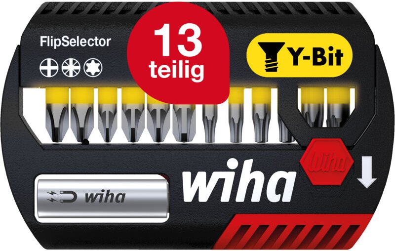 Bit Set FlipSelector 13tlg. i Y-Bit 25 mm i ph, pz, torx i magnetischer Bithalter i Zubehör für Schraubanwendungen i Öff...