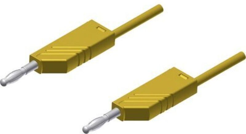 SKS Hirschmann MLN 200/2,5 GE Messleitung Lamellenstecker 4 mm Lamellenstecker 4 mm 2.00 m Gelb 1 St