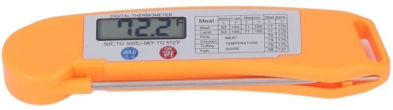 Digitales Thermometer mit Sonde aus Edelstahl 304 zum Braten von Steaks, Schweinefleisch, Fisch oder Kartoffeln mit groß...