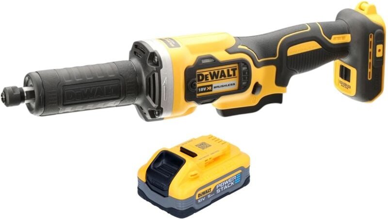 Dcg 426 n Akku Geradschleifer 18 v Brushless + 1x Powerstack Akku 5,0 Ah - ohne Ladegerät - Dewalt