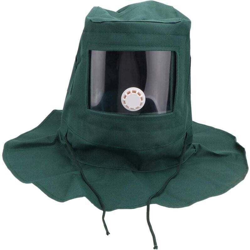 Schutzhelmmaske, wind- und staubdicht für Sandstrahlarbeiten.