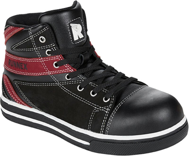 RUNNEX® S3-Sicherheitsschnürstiefel SportStar schwarz/rot 534340 Gr.40