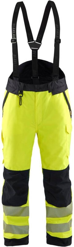 Hochsichtbarer Arbeitshosen mit Trägern 1875 - Gelb/Schwarz XSS