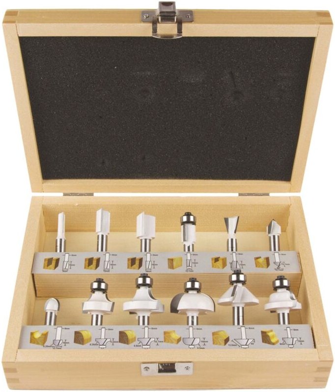 Oberfräsen-Set Makita D-53556