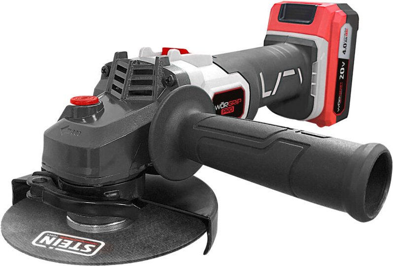 Schleifmaschine 115 mm Worgrip 20 V Pro Lithiumbatterie 4,0 Ah