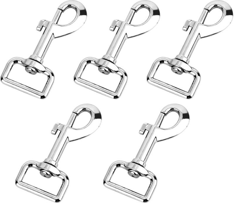 5 Stück 75 mm Karabiner, 360° drehbare Karabinerhaken, Hundeleinen-Clip, drehbare Karabinerhaken für Haustier-Schlüssela...