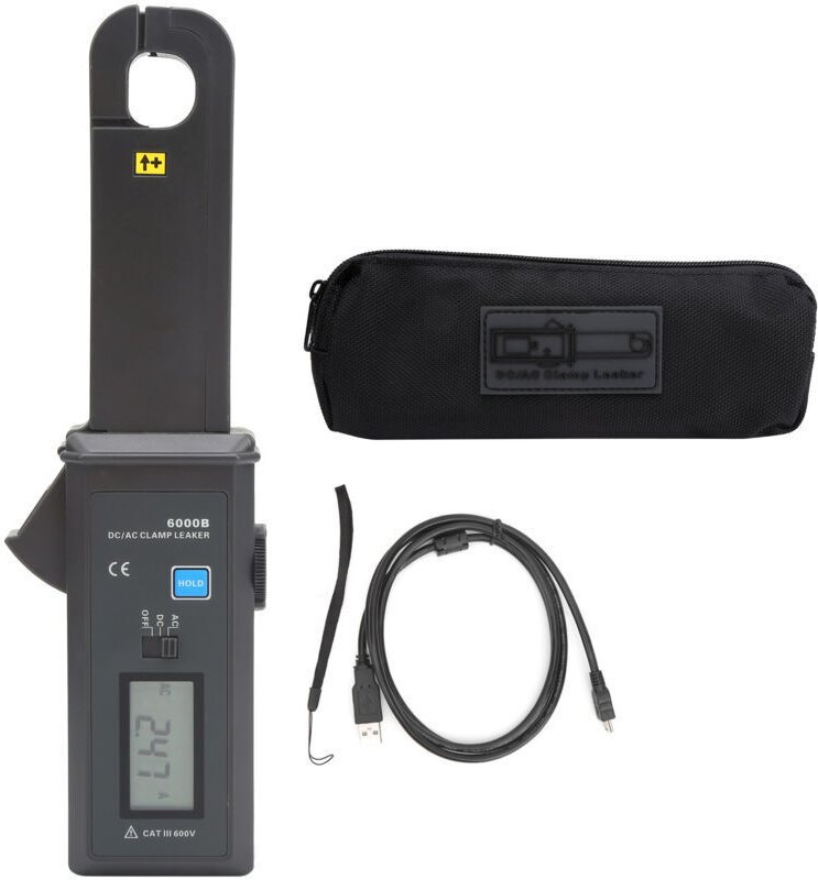 AC/DC-Leckstrommessgerät ohne Stromzange, Stromwandler 0 mA–60,0 A, sicher und präzise, Datenspeicherung
