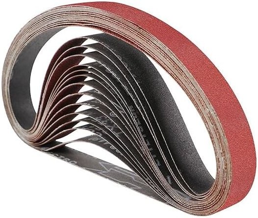 25 x 762 mm Schleifband Schleifband - Gemischtes Schleifband Set (3 x Körnung 60/80/120/180/240) für Bandschleifer 15-te...