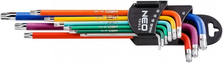 Torx T10-50 Schlüssel, 9er-Set, farbig