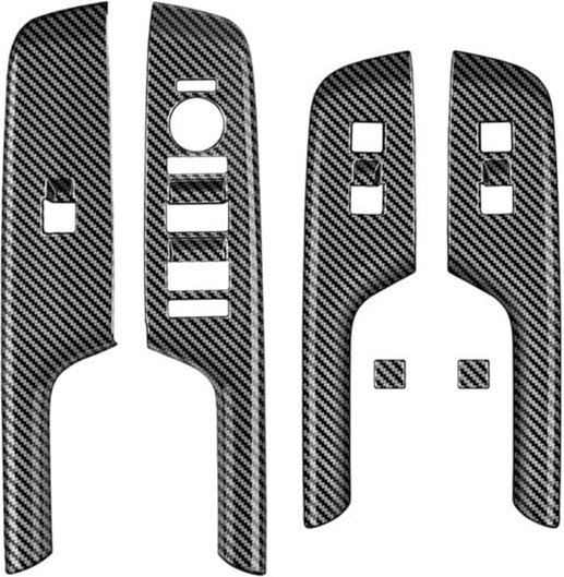 Tlily - Autotür-Armlehnen-Abdeckung für 2024+, Fensterglas-Hebeschalter-Knopf-Zierrahmen, Kohlefasermuster