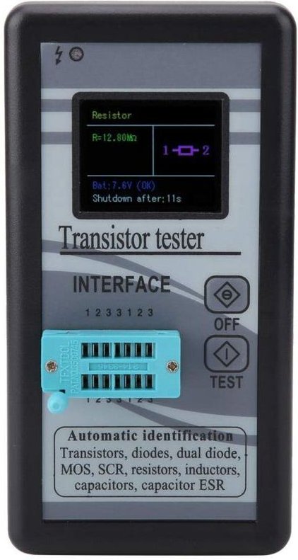Digitales Transistor-Multimeter CCYKXAA mit 1,8-Zoll-LCD-Display, Multifunktions-Transistortester M328