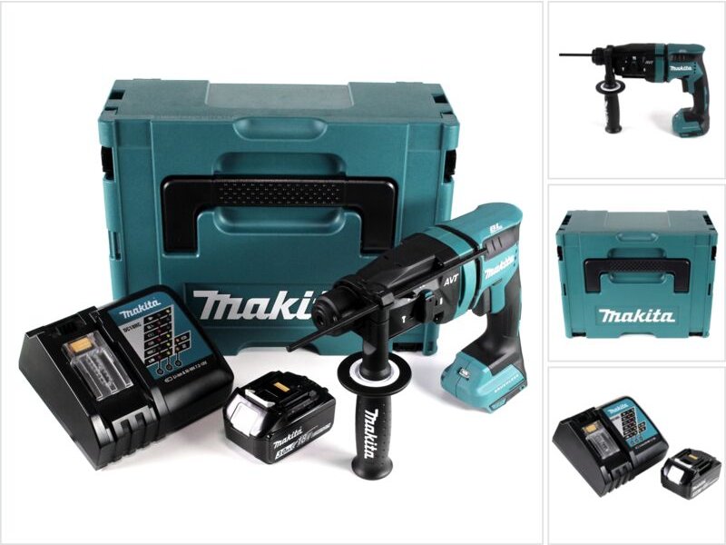 Makita DHR 182 RF1J Akku Bohrhammer 18V 1,7J SDS plus Brushless + 1x Akku 3,0Ah + Ladegerät + Makpac