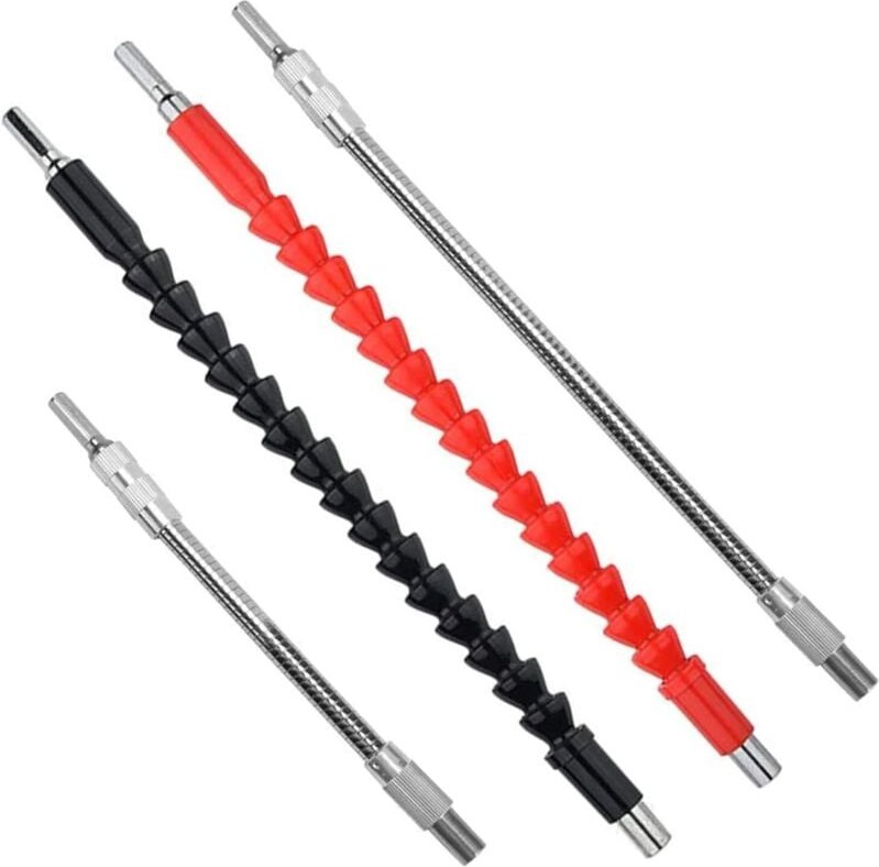 4 Pièces Tournevis Flexible, Flexible Rallonge Renvoi d'Angle Visseuse, Extension de Foret Flexible, Rallonge Flexible p...