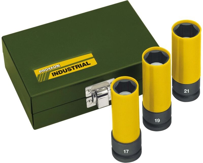 Proxxon - impact Steckschlüsselsatz 1/2', 85mm lang (3-teilig - 17, 19, 21 mm) - 23938