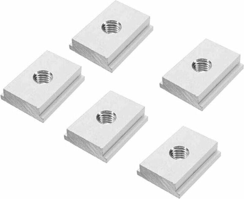 Vtizikl Ecrous Coulissants M8 T-Piste 5 Pièces Ecrou à Rainure En Alliage D'Aluminium Pour Outil De Menuiserie Fixation ...