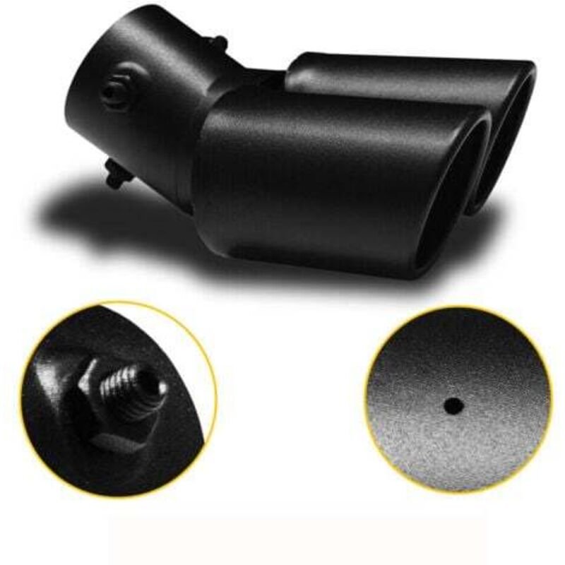 Stickerei und Silencieux D'échappement Arrival in Voiture Noir, Accessoires in Acier Inoxydable Mat