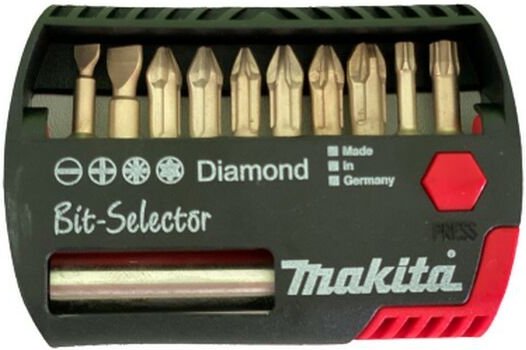 Bit Box Bit Set Selector Diamond 11tlg. P-38750 Bithalter magnetisch - Makita