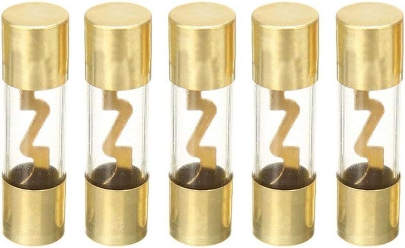CCYKXA 5 x 100 A AGU-Sicherung für Auto, Audio, Strom, Sicherheit, Schutz, vergoldetes Glasrohr