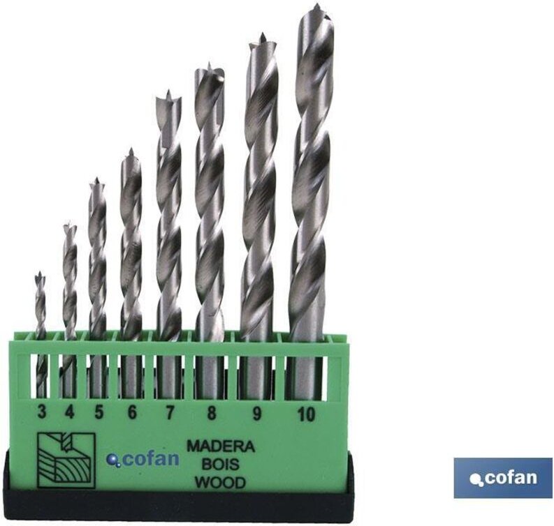 Set mit 5 professionellen Holzbohrern