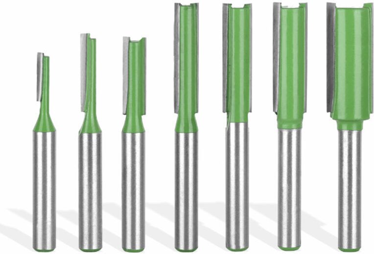 Fräser für die Holzbearbeitung, 6-mm-Schaft, 3, 4, 5, 6, 8, 10, 12 mm, Hartmetall, 7-teilig