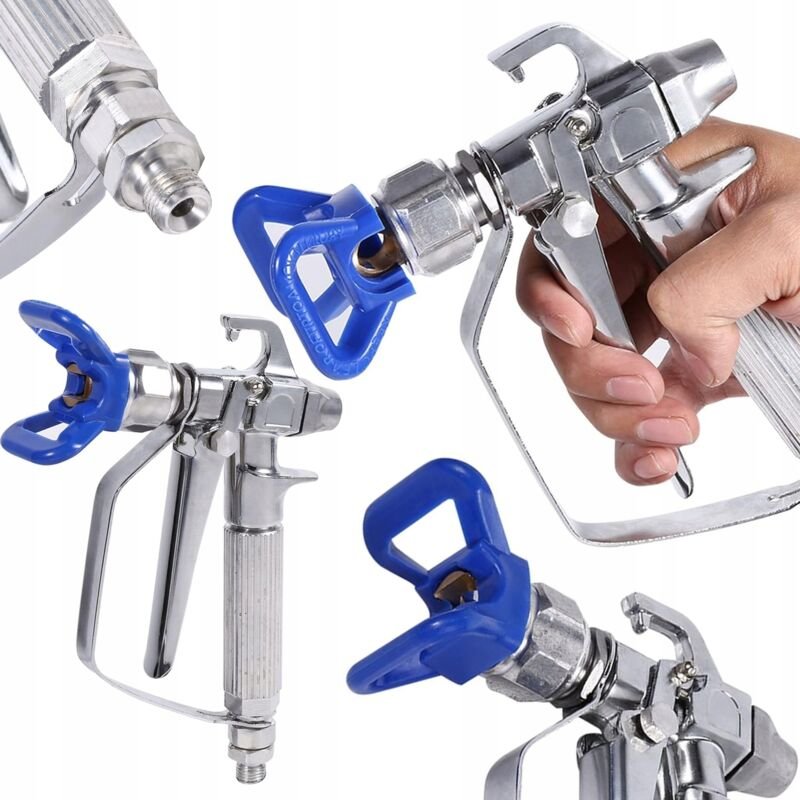 Thumbnail - Zenthril Nexus – Lackierpistole Edelstahl 248 Bar, 2 l/min, 1/4"-Anschluss Profi- und Renovierungsarbeiten Sprühgerät Zu...