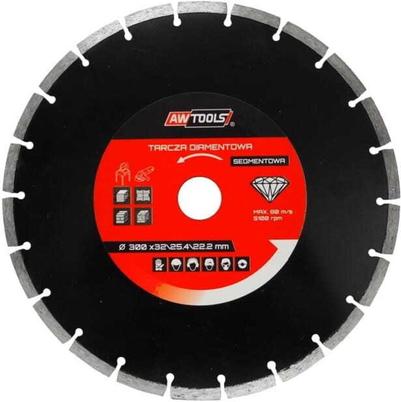 AWTOOLS DIAMANTSCHEIBE 230x22,2 / SEGMENTIERT
